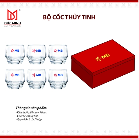 Bộ cốc thủy tinh 3
