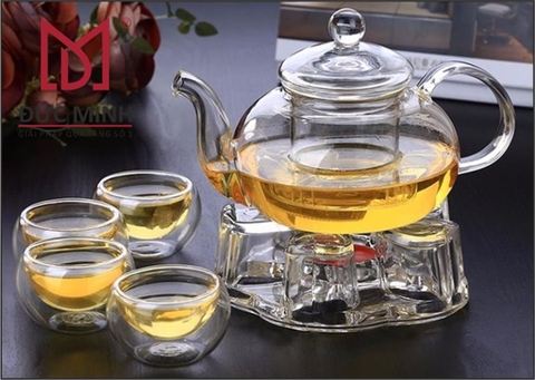 Bộ Ấm Chén Pha Lê Thủy Tinh 3004
