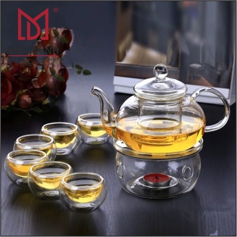 Bộ Ấm Chén Pha Lê Thủy Tinh 3005