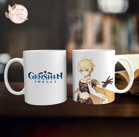 Cốc sứ in hình nhân vật game Genshin Impact
