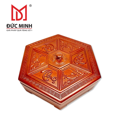 Quà tặng hộp đựng mứt gỗ 4405