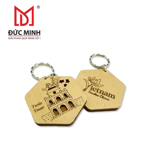 Quà tặng móc khóa gỗ 4408