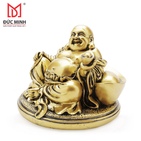 Tượng Phật Di Lặc dựa thỏi vàng