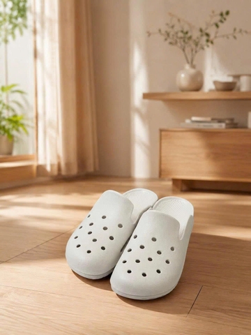 Dép sục nam nữ có lỗ siêu nhẹ Comfy - màu ghi, size L (mẫu 1)