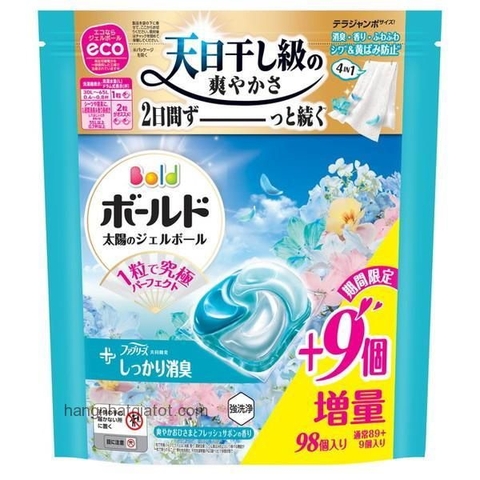 Viên giặt 4D hiệu P&G Bold Fresh soap 98 viên
