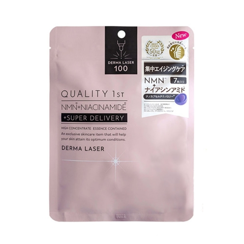 Mặt nạ dưỡng da chuyên sâu Quality 1st Super Delivery NMN + Niacinamide Hồng - Chống lão hóa
