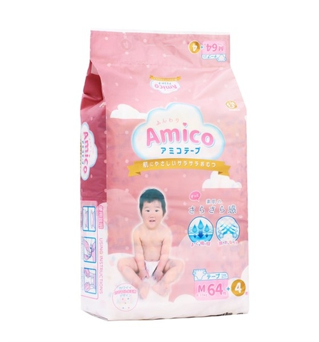 Bỉm Dán Amico - size M 64 + 4