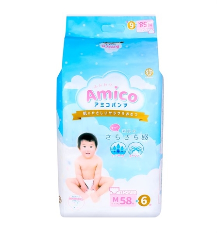 Bỉm Quần Amico - size M 58 + 6