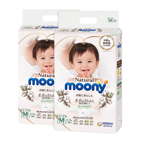 Bỉm dán Moony Natural M46 ( 5-10kg )