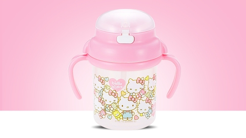 Bình nước vòi hút Hello Kitty