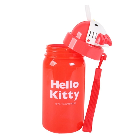 Bình nước vòi hút Skater hình Hello Kitty 350ml