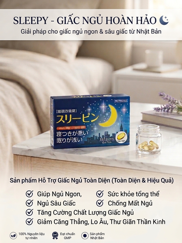 Viên uống gây ngủ và an thần sleepin Nhật Bản