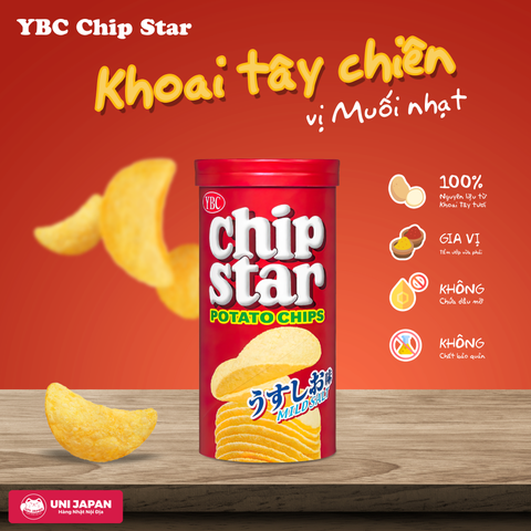 Khoai Tây Chiên YBC Chip Star Vị Muối