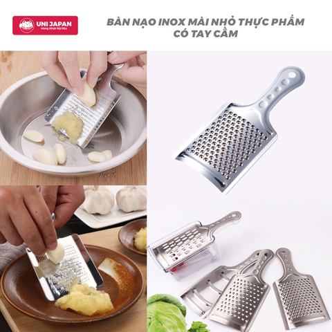 Bàn nạo inox mài nhỏ thực phẩm có tay cầm