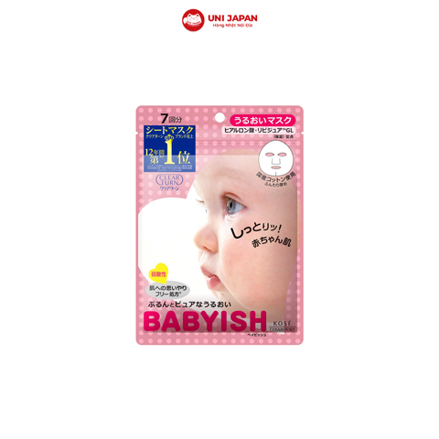 Mặt nạ Babyish 7 miếng màu hồng - chống lão hóa da
