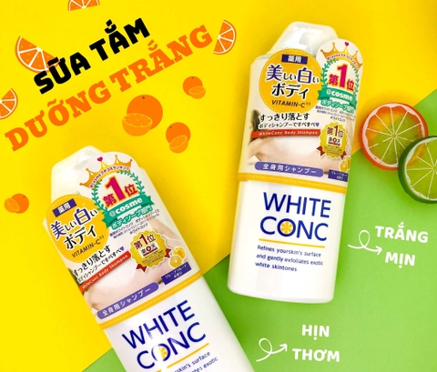 Set sữa tắm + tẩy da chết white conc Nhật Bản