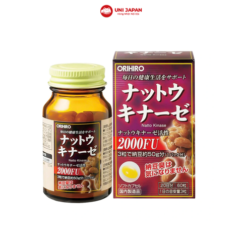 Viên Uống hỗ trợ Đột Quỵ Orihiro Natto Kinase 2000FU