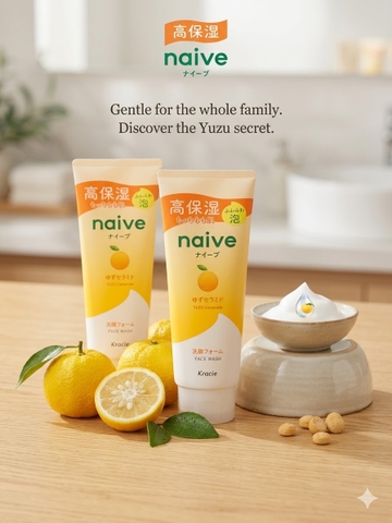 Sữa rửa mặt Kracie NAIVE FACE WASH (YUZU CERAMIDE)