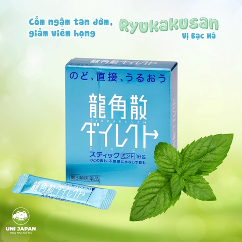 Cốm ngậm tan đờm giảm viêm họng Ryukakusan