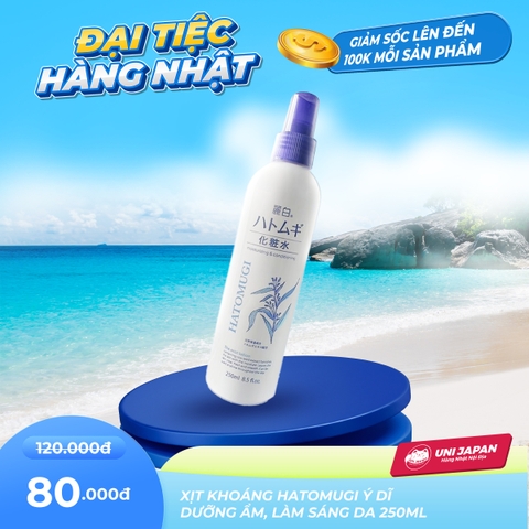 Xịt khoáng Hatomugi Ý Dĩ Dưỡng Ẩm, Làm Sáng Da 250ml