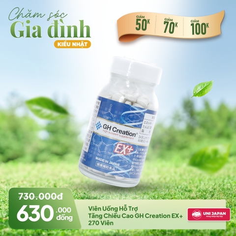 Viên Uống Hỗ Trợ Tăng Chiều Cao GH Creation EX+ 270 Viên