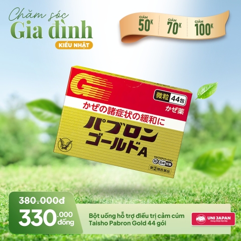 Bột uống hỗ trợ điều trị cảm cúm Taisho Pabron Gold 44 gói