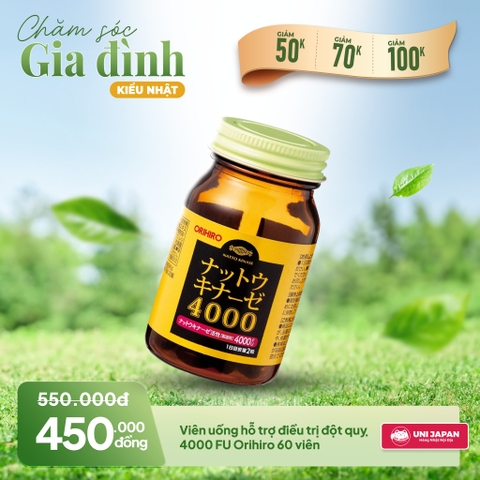 Viên uống hỗ trợ điều trị đột quỵ 4000 FU Orihiro 60 viên