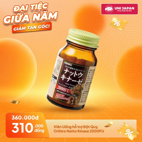 Viên Uống hỗ trợ Đột Quỵ Orihiro Natto Kinase 2000FU