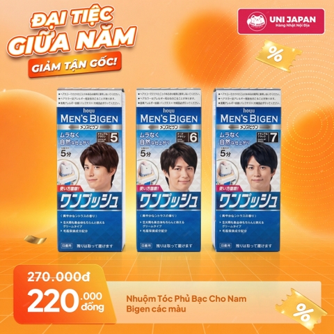 Nhuộm Tóc Phủ Bạc Cho Nam Bigen Số 6