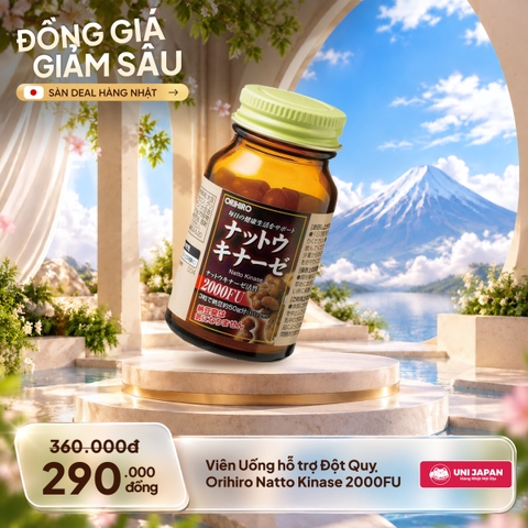 Viên Uống hỗ trợ Đột Quỵ Orihiro Natto Kinase 2000FU