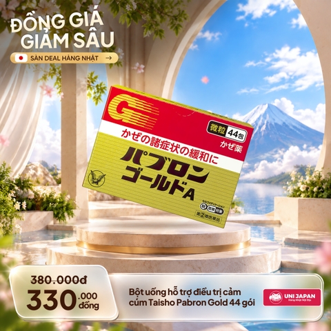 Bột uống hỗ trợ điều trị cảm cúm Taisho Pabron Gold 44 gói