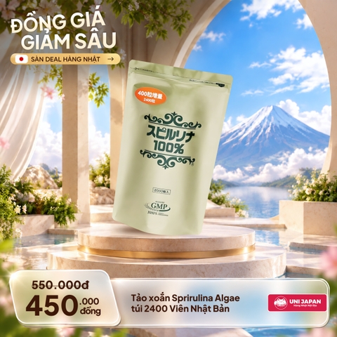 Tảo xoắn Sprirulina Algae Nhật Bản - dạng túi