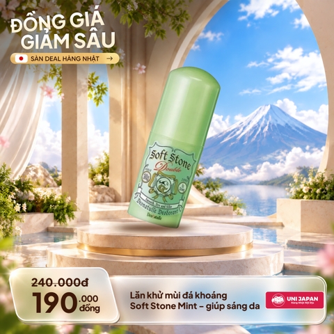 Lăn khử mùi đá khoáng Soft Stone Mint - giúp sáng da