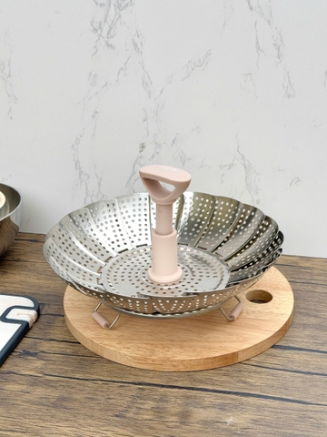 Vỉ hấp inox 304 có tay cầm chống nóng có thể mở rộng Mirai