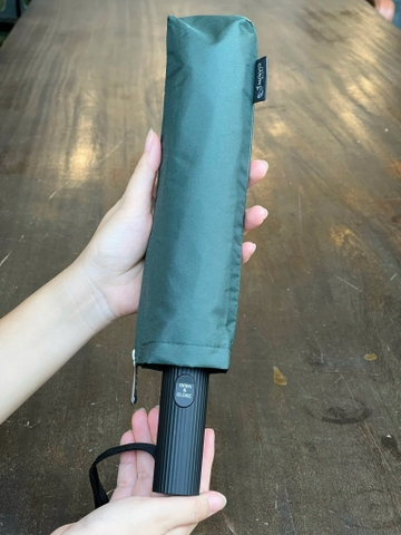 Ô gấp gọn tự động hai chiều 10 nan Kaiyo, màu xanh rêu