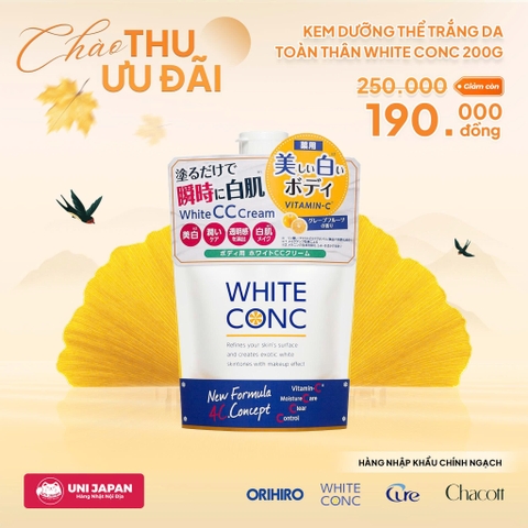 Kem Dưỡng Thể Trắng Da Toàn Thân White Conc 200g