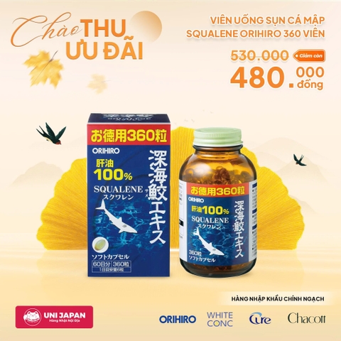 Viên Uống Sụn Cá Mập Squalene Orihiro 360 viên