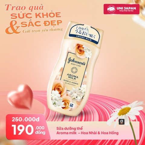 Sữa dưỡng thể body Aroma milk - Hoa nhài + hồng