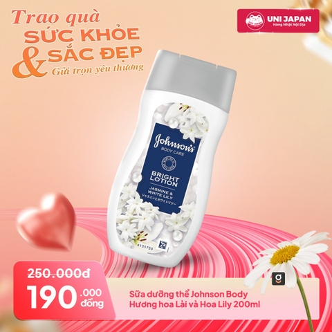 Sữa dưỡng thể Johnson Body hương hoa lài và hương hoa lily 200ml