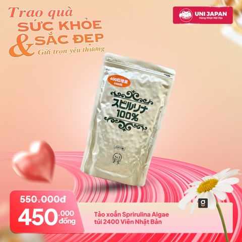 Tảo xoắn Sprirulina Algae Nhật Bản - dạng túi