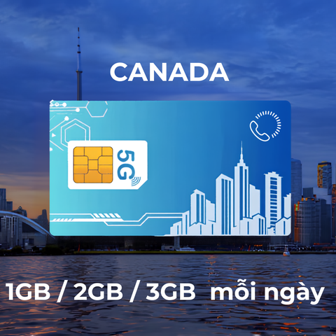 SIM/eSIM Canada 5G - Kết Nối Internet Ổn Định - Tốc Độ Cao