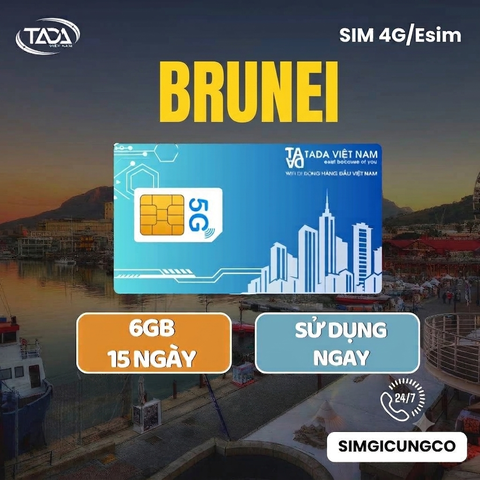 SIM & eSIM Du Lịch Brunei 4G/5G - Nhận Tại Việt Nam