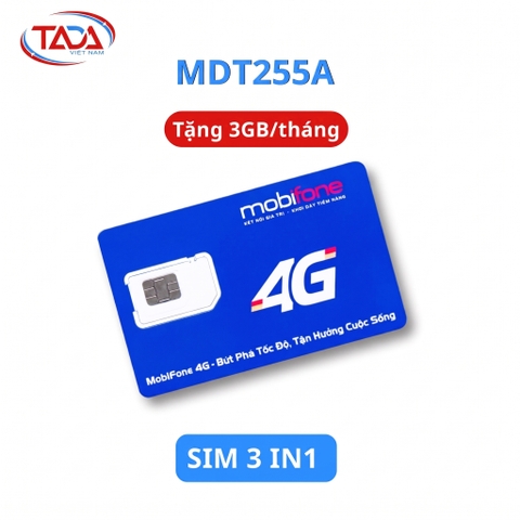Trọn Gói 12 Tháng - Sim Và Esim 4G Mobifone MDT255A Tặng 3GB Tốc Độ Cao 1 Tháng