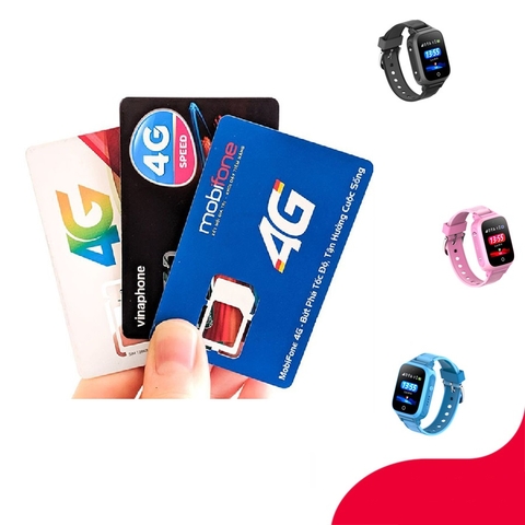 Sim 4G/5G Cho Đồng Hồ Định Vị Trẻ Em Có 5GB Data/Tháng, Có Thể Nghe Gọi