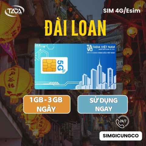 SIM & eSIM Du Lịch Đài Loan 4G/5G