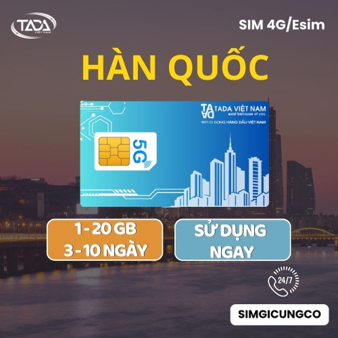 Sim Hàn Quốc - Esim Hàn Quốc -  Sim Và Esim 4G , 5G Hàn Quốc - Nhận Tại Việt Nam