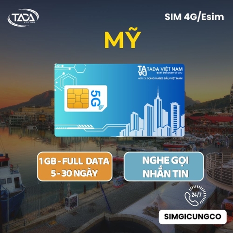 Sim Mỹ - Esim Mỹ -  Sim Và Esim 4G , 5G Mỹ - Nhận Tại Việt Nam