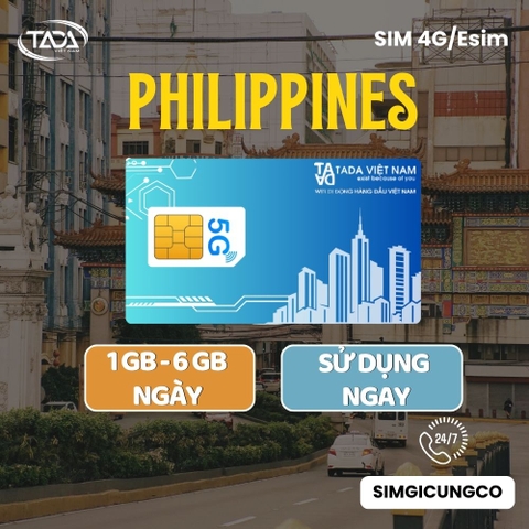 Sim Philippines & eSIM Philippines 4G/5G – Nhận Sim Tại Việt Nam