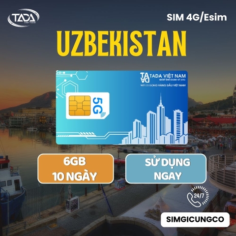 Sim & eSim Uzbekistan 4G/5G | Du Lịch, Công Tác | Nhận Tại Việt Nam