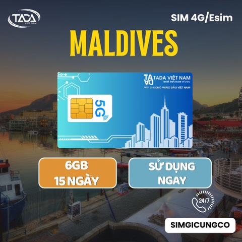 eSIM Maldives 4G/5G – 20GB Tốc Độ Cao 10 Ngày | Nhận Tại VN